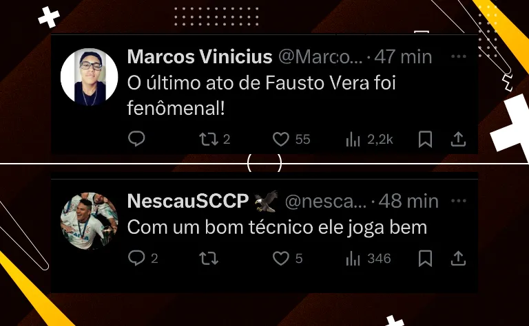 Opinião dos fanáticos sobre fala de Fausto Vera