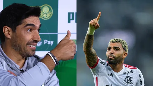 Abel Ferreira (Foto: Marcello Zambrana/AGIF) e Gabigol (Foto: Thiago Ribeiro/AGIF)