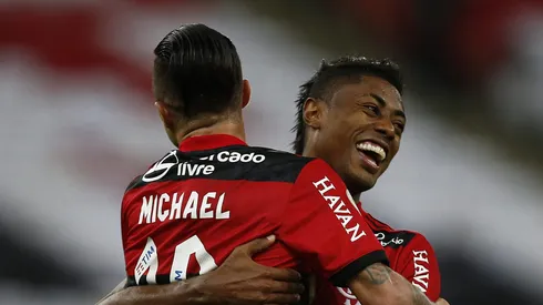 Michael e Bruno Henrique juntos nos tempos de Flamengo. Foto: Wagner Meier/Getty Images