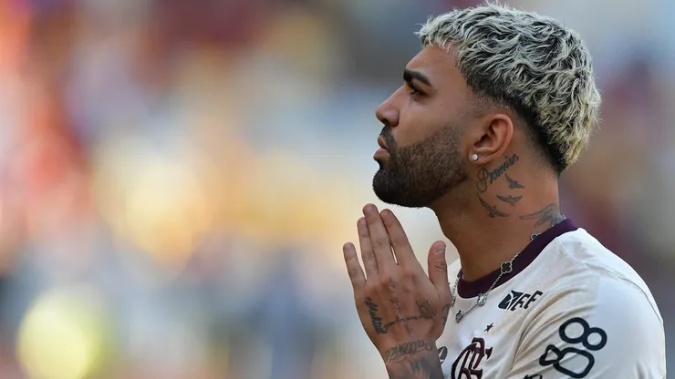 Gabigol na partida contra o Vasco. Foto: Thiago Ribeiro/AGIF