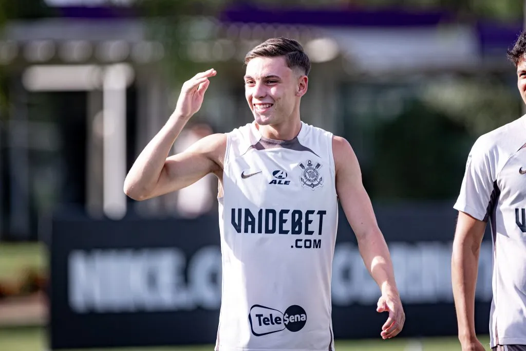 Breno Bidon treinando no Corinthians. Foto: Leonardo Lima/AGIF