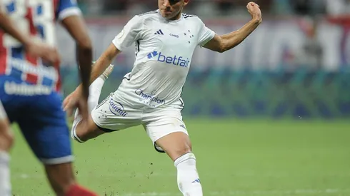 Bruno Rodrigues durante a derrota do Cruzeiro para o Bahia no Campeonato Brasileiro. (Sipa US / Alamy Stock Photo)