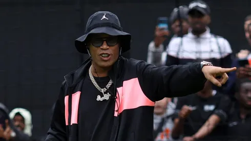 Ronaldinho torce pela Seleção Brasileira. Foto: Charlie Crowhurst/Getty Images For Nike