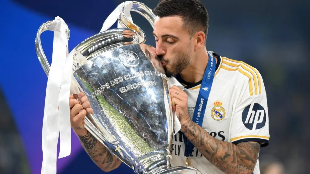Joselu ajudou o Real Madrid nas semifinais da Champions League. Foto: Justin Setterfield/Getty Images