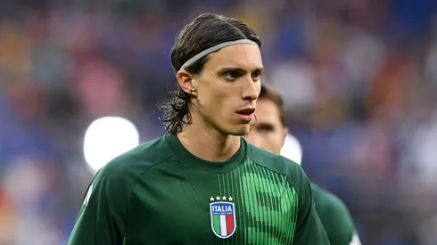 Riccardo Calafiori no aquecimento