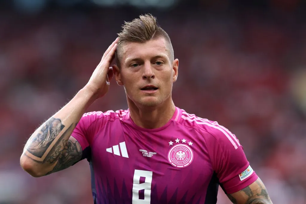 Toni Kroos se despede do futebol ao fim desta Eurocopa 2024. (Photo by Alexander Hassenstein/Getty Images)