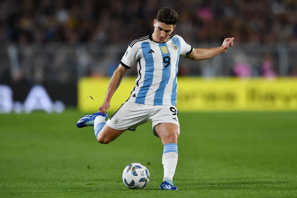 Julián Álvarez, da Argentina, é um dos alvos do Real Madrid. (Photo by Marcelo Endelli/Getty Images)