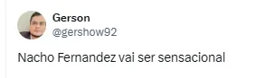 Torcedor comenta sobre Nacho Fernandez, do Real Madrid