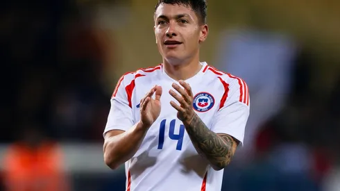 Cristian Zavala comemora vitória do Chile em amistoso contra a Albânia, em março de 2024. (Nicolò Campo / Alamy Stock Photo)