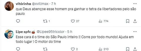 Torcida do São Paulo comenta sobre Alisson