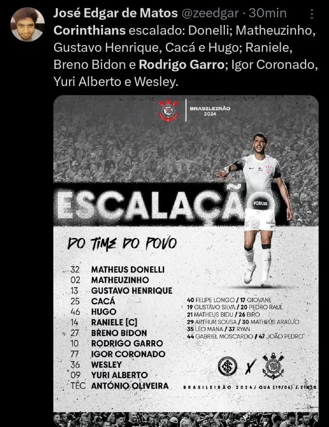 Repercussão via Twitter