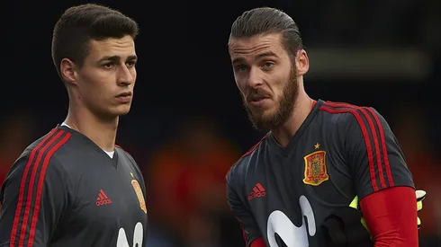 Real Madrid prepara venda de Lunin e decide contratar badalado goleiro espanhol na próxima janela. (Photo by Manuel Queimadelos Alonso/Getty Images)