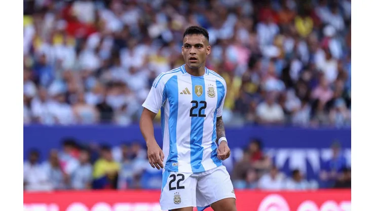 Lautaro Martinez em ação pela Argentina no amistoso contra o Equador, do dia 9 de junho. (SPP Sport Press Photo. / Alamy Stock Photo)