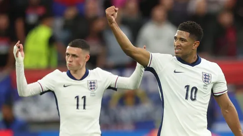 Foden e Bellingham,pela Inglaterra (Photo by Richard Pelham/Getty Images)