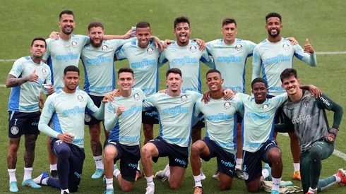 Jogador do Palmeiras é aprovado por Endrick. Foto: Cesar Greco/SEP