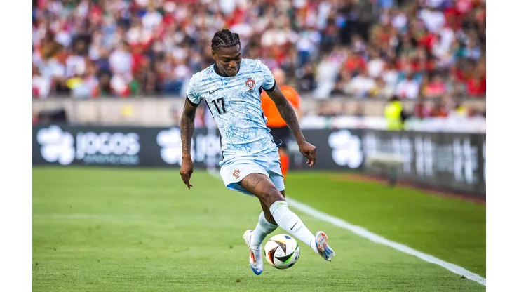 Rafael Leão durante partida amistosa entre Portugal e Croácia. (Sipa US / Alamy Stock Photo)