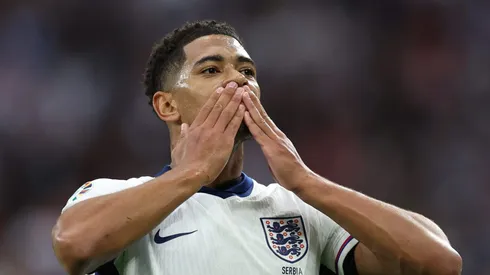 Bellingham faz gol na Euro 2024. Foto: Kevin C. Cox/Getty Images