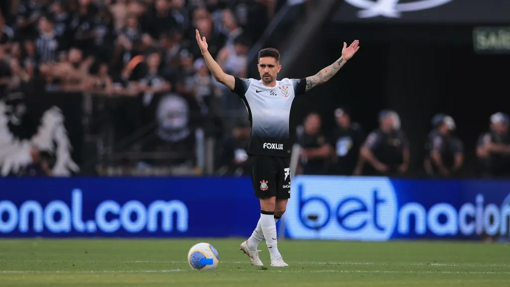 Igor Coronado comemora gol contra o São Paulo. Foto: Ettore Chiereguini/AGIF