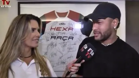 Neymar abriu o jogo sobre o Flamengo (Foto: Reprodução/FLATV)