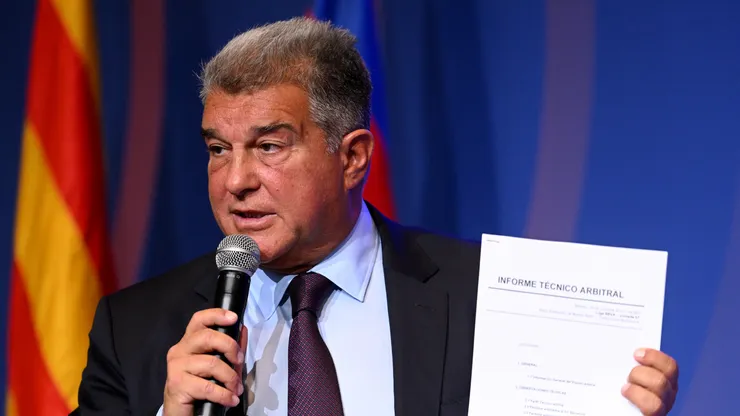 Laporta causou polêmica com declarações (Foto: David Ramos/Getty Images)