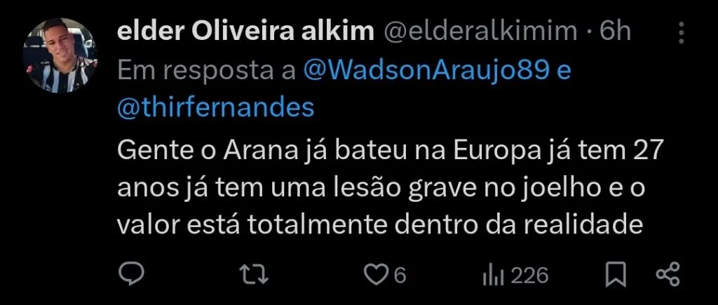 Repercussão via Twitter