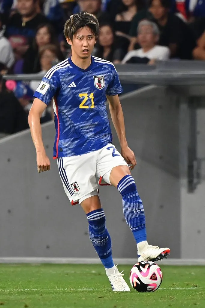 Hiroki em atuação na Seleção Japonesa. Foto: Kenta Harada/Getty Images
