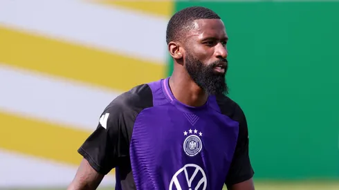 Eurocopa 2024:Rudiger, do Real Madrid, briga com jogador da Alemanha durante treino.