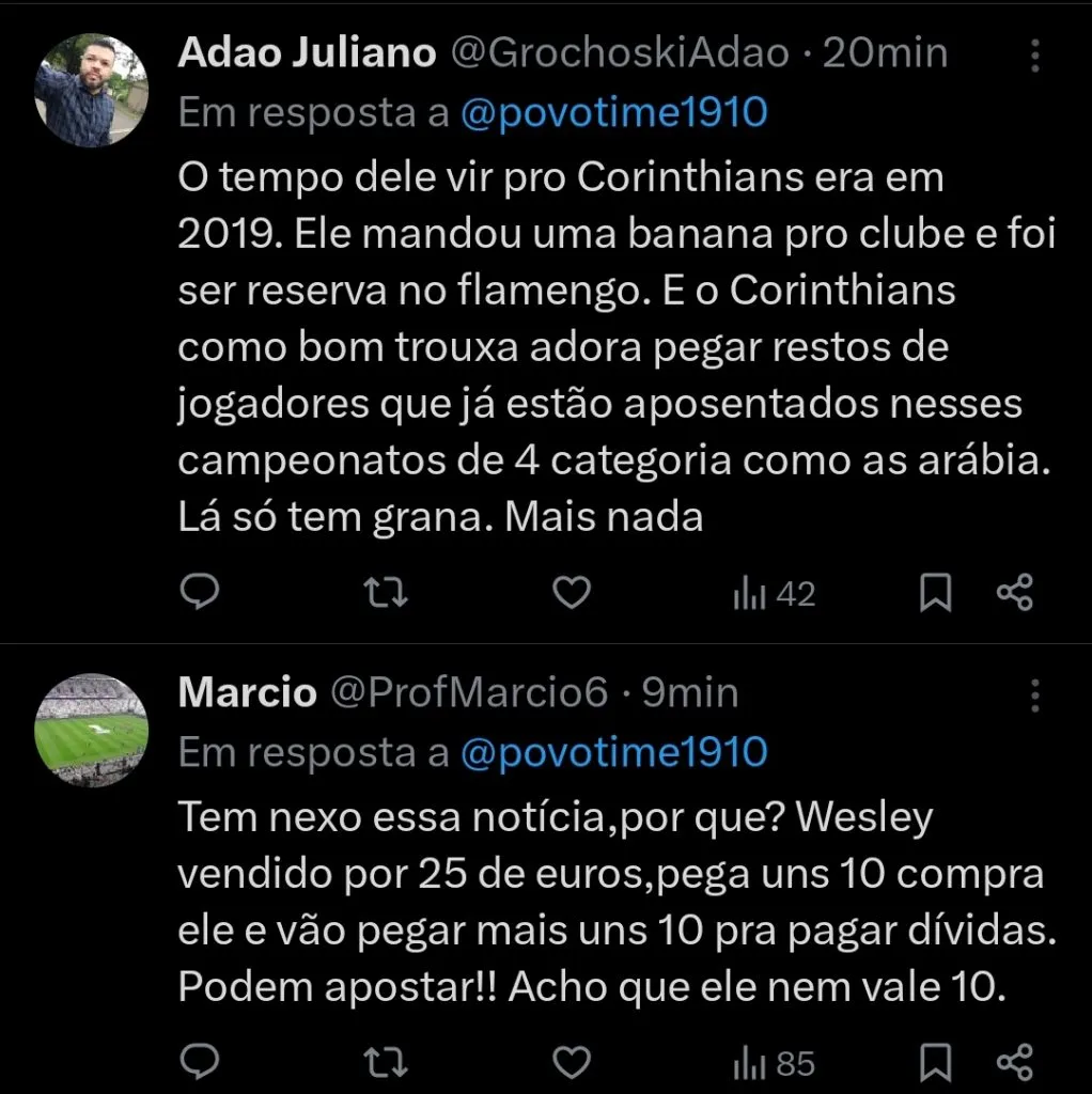 Repercussão via Twitter