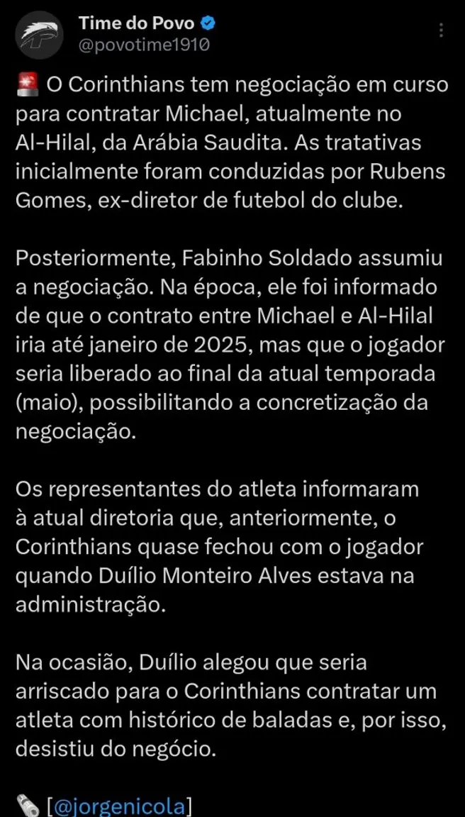 Repercussão via Twitter