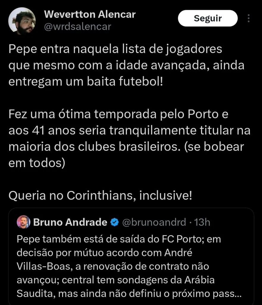 Repercussão via Twitter