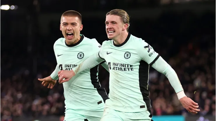 Conor Gallagher of Chelsea celebrates . (Photo by Julian Finney/Getty Images)