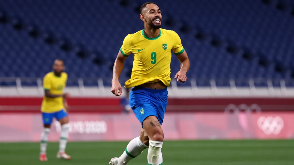 Matheus Cunha representando a seleção nos jogos olímpicos &nbsp;(Photo by Buda Mendes/Getty Images)