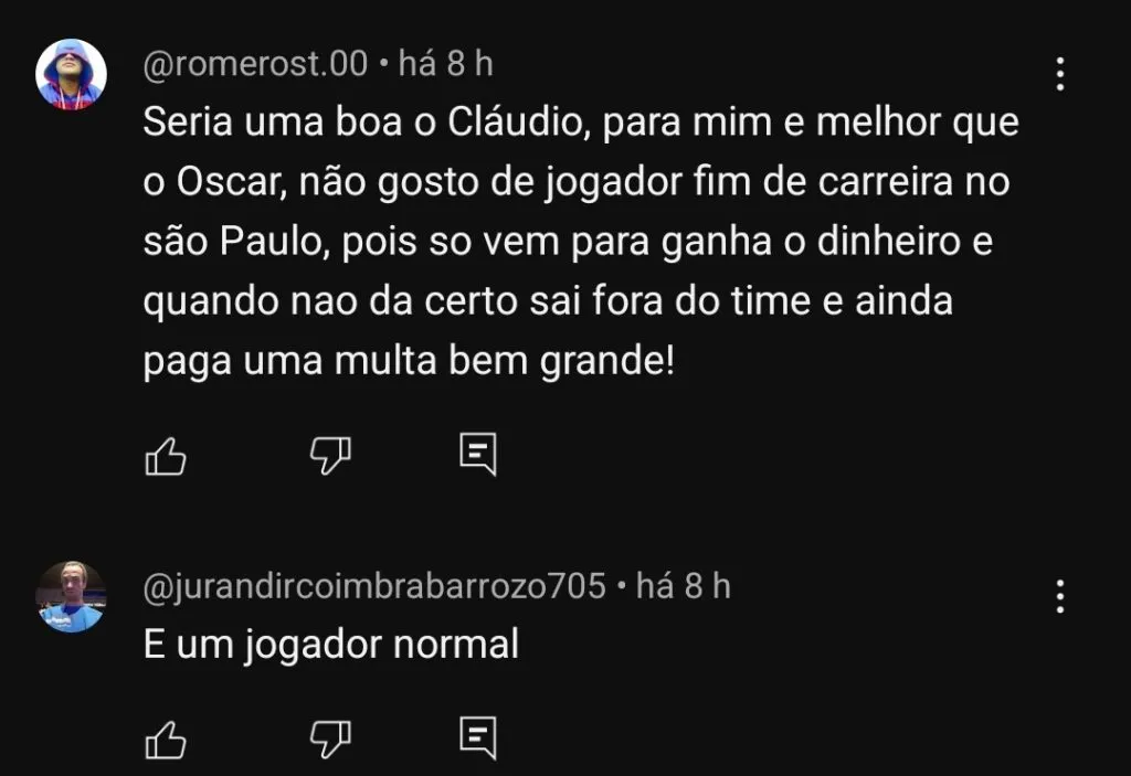 Repercussão via YouTube