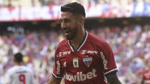 Lucero after scoring a goal during the Copa do Nordeste football game between Fortaleza v Ferroviario at Arena Castelao, Fortaleza, Brazil. Caior Rocha / SPP PUBLICATIONxNOTxINxBRAxMEX Copyright: xCaiorxRochax/xSPPx spp-en-CaRoSp-20230325_CaioRocha_forxferroCN-0651