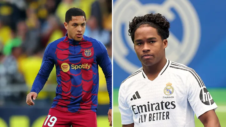 Real Madrid usa mau exemplo de Vitor Roque no Barcelona para não errar com Endrick. Foto: Angel Martinez & Fran Santiago/Getty Imagens