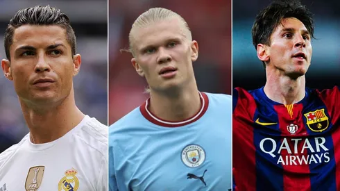 Foto: Getty Images – Haaland, Messi e Cristiano Ronaldo