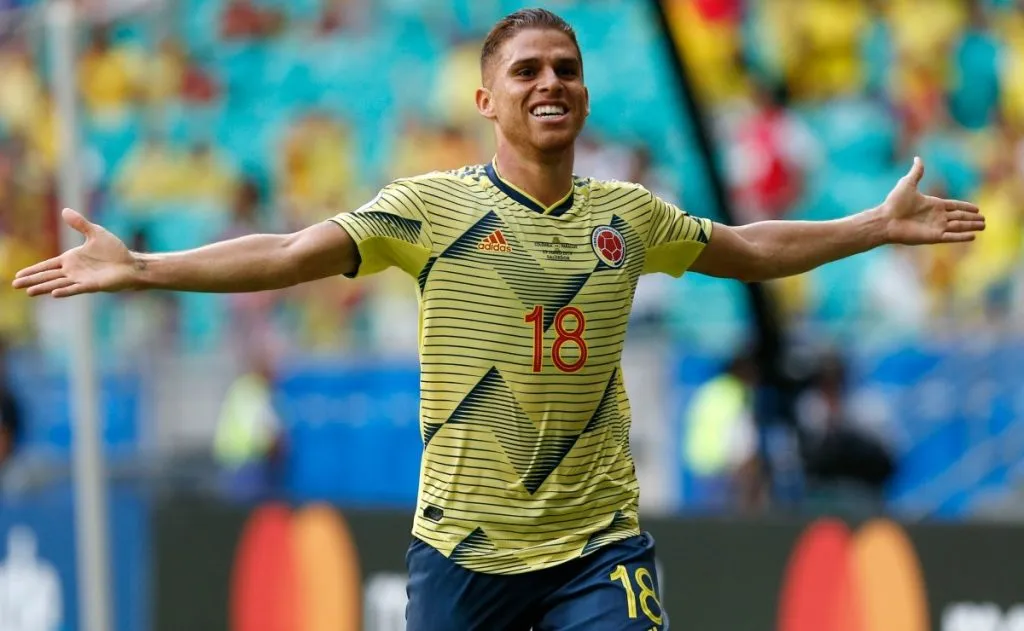 Gustavo Cuéllar pela Seleção Colombiana. Foto: Getty Images