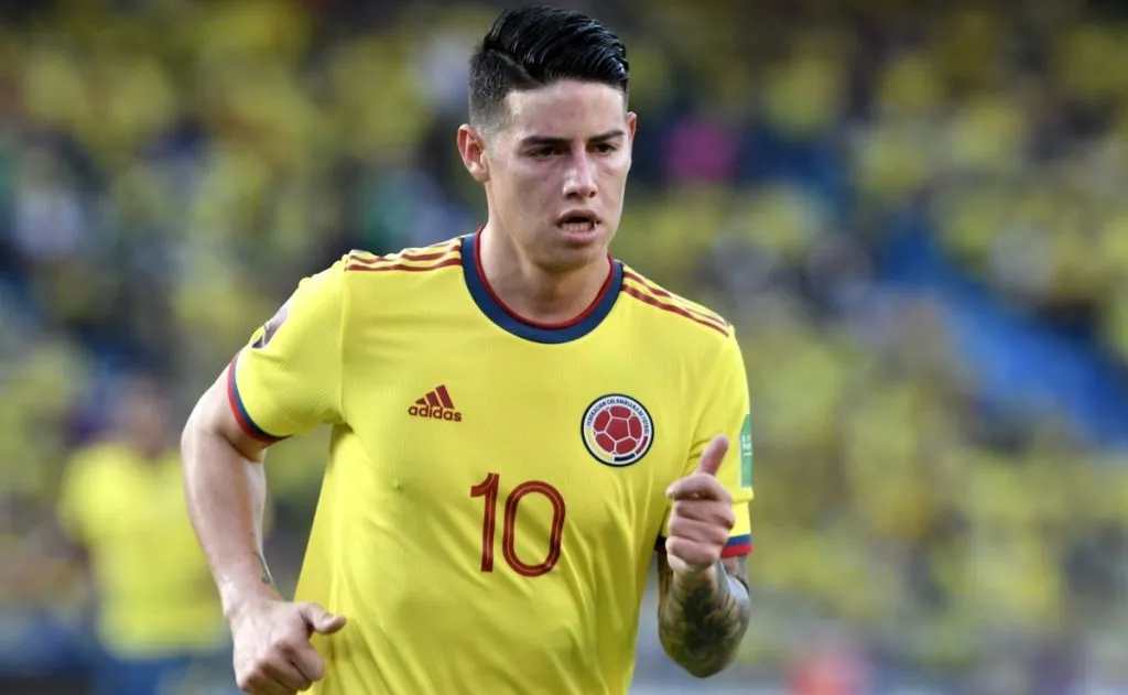 James Rodríguez pela Colômbia. Foto: Getty Images