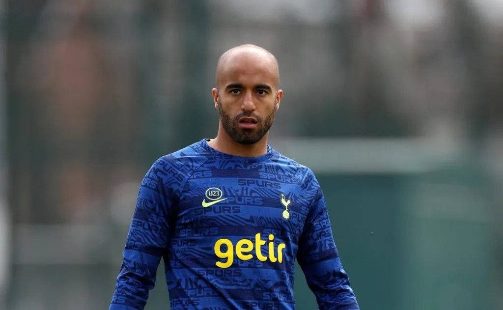 Lucas Moura nos tempos de Tottenham. Photo by Lewis Storey/Getty Images
