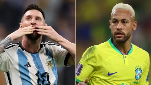 Foto: Clive Brunskill, Alex Grimm/Getty Images - Messi e Neymar entre os maiores artilheiros de seleções