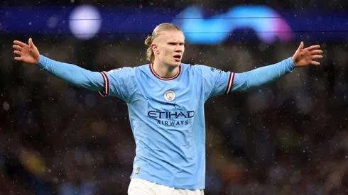 Foto: Catherine Ivill/Getty Images - Haaland comemora gol do City na Champions League