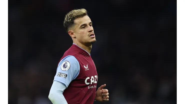 Coutinho com a camisa do Aston Villa. Foto: Getty Images