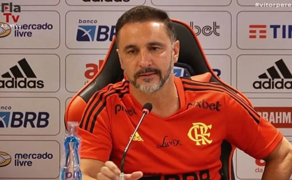 Vitor Pereira quando comandava o Flamengo