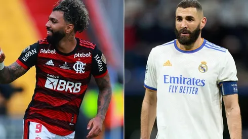 Gabigol e Benzema são os "homens-gol" de Flamengo e Real Madrid (Foto: Getty Images)