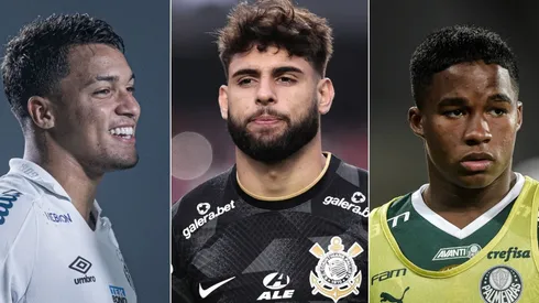 Foto: Thiago Ribeiro/Ettore Chiereguini/Heber Gomes/AGIF – Marcos Leonardo, Yuri Alberto e Endrick