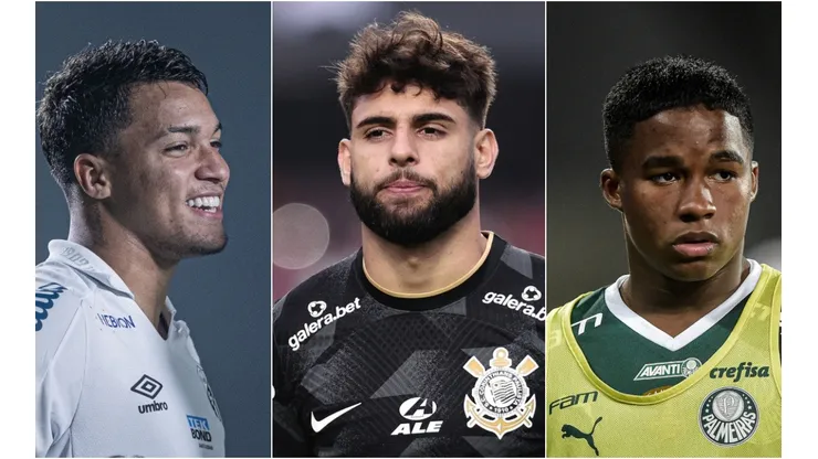 Foto: Thiago Ribeiro/Ettore Chiereguini/Heber Gomes/AGIF - Marcos Leonardo, Yuri Alberto e Endrick