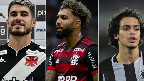 Foto: Fernando Moreno/Thiago Ribeiro/AGIF – Pedro Raul, Gabigol e Matheus Nascimento