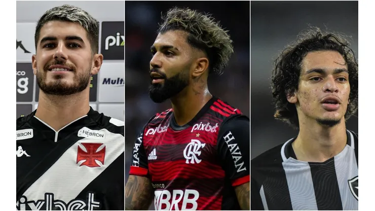 Foto: Fernando Moreno/Thiago Ribeiro/AGIF - Pedro Raul, Gabigol e Matheus Nascimento