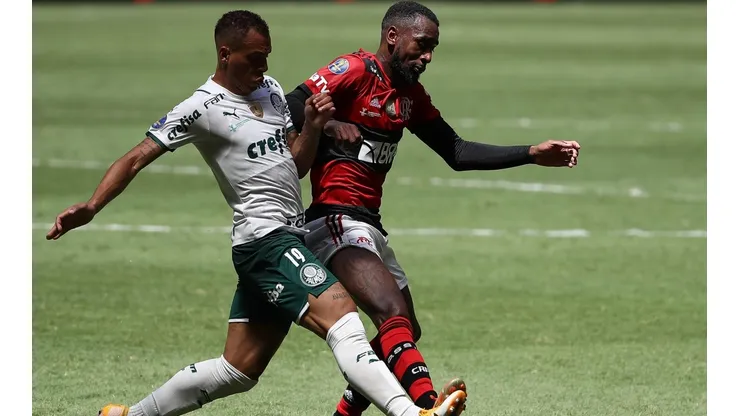 Flamengo e Palmeiras, em campo pela Supercopa do Brasil de 2021 (Foto: Getty Images)