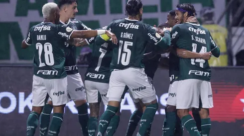 Jogadores do Palmeiras comemoram gol (Foto: Getty Images)
